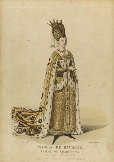 Isabeau de Baviere, królowa Francji (Isabelle de Baviere, ou de Wittelsbach Ingolstadt autorstwa Georges Jacques Gatine