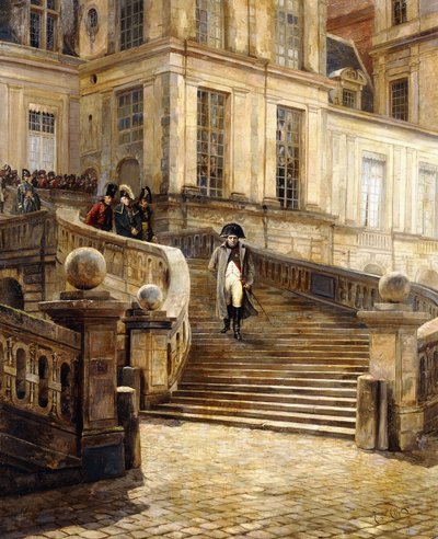 Abdykacja Napoleona, ok. 1890-1899 autorstwa Georges Jules Auguste Cain
