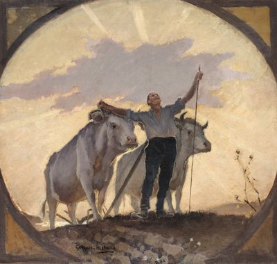 Hymn Ziemi do Słońca, 1892 autorstwa Georges Jules Bertrand