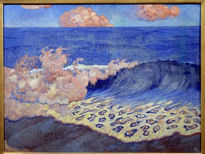 Granatowy, efekt fali. Obraz Georgesa Lacombe (1868-1916) autorstwa Georges Lacombe