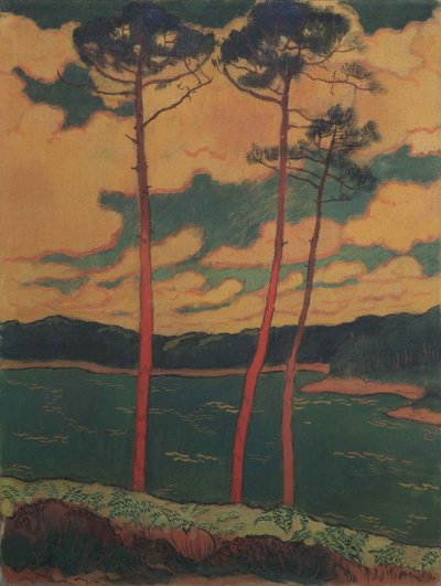 Czerwone sosny, 1888. autorstwa Georges Lacombe