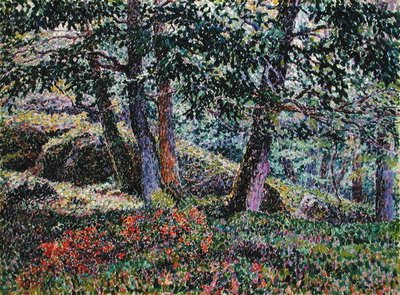 Dęby i krzewy jagodowe autorstwa Georges Lacombe