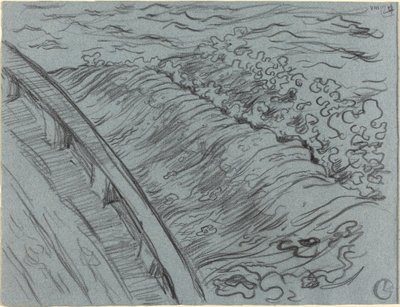 Morze u brzegu łodzi, Bretania autorstwa Georges Lacombe