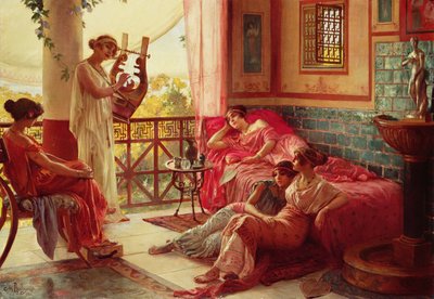 Gracz liry autorstwa Georges Marie Rochegrosse