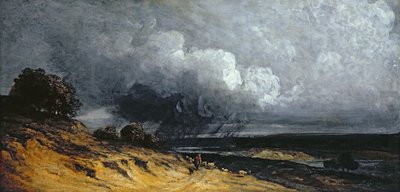 Burza pod Montmartre (olej na płótnie) autorstwa Georges Michel