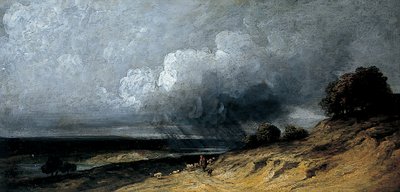 Burza nad Montmartre, ok. 1763 - 1843 (olej na papierze) autorstwa Georges Michel