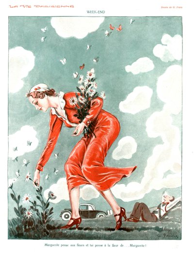 Weekend, ilustracja z „La Vie Parisienne” autorstwa Georges Pavis