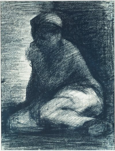 Przyczajony młody mężczyzna, ok. 1882 r. autorstwa Georges Pierre Seurat
