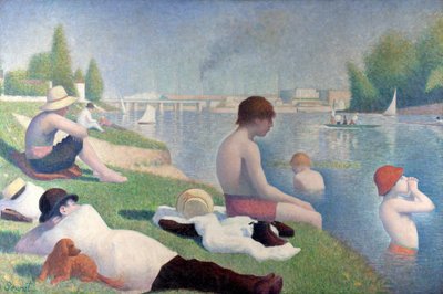 Kąpiący się w Asnières autorstwa Georges Pierre Seurat