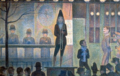 Cyrk Sideshow, 1887-1888 autorstwa Georges Pierre Seurat