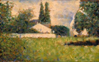 Dom wśród drzew / Maison dans les Arbres, ok. 1883 (olej na desce) autorstwa Georges Pierre Seurat