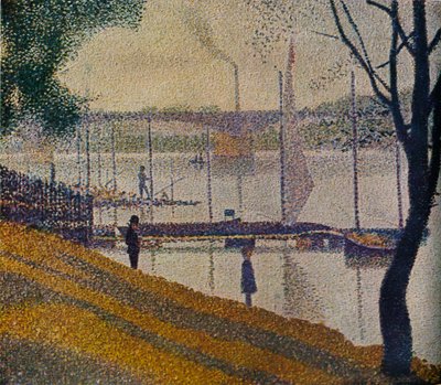 Most Courbevoie, 1886 autorstwa Georges Pierre Seurat