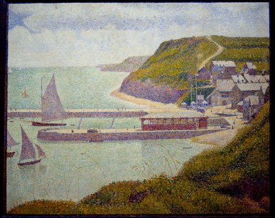 Port en Bessin, przed portem, maree haute Obraz Georgesa Seurata (1859-1891) 1888 Nd. 0,67x0,82m. Paryż, Muzeum Orsay autorstwa Georges Pierre Seurat