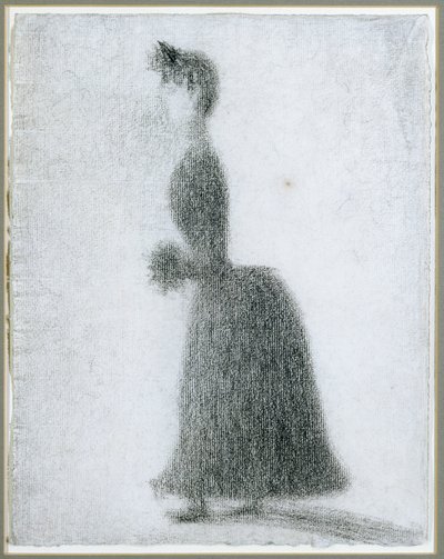 Walker z mufką, ok.1884 autorstwa Georges Pierre Seurat