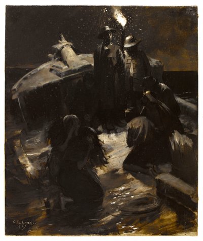 Wrak statku. autorstwa Georges Rochegrosse