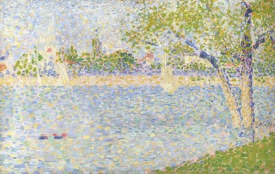 Sekwana widziana z Grande Jatte. 1888 autorstwa Georges Seurat