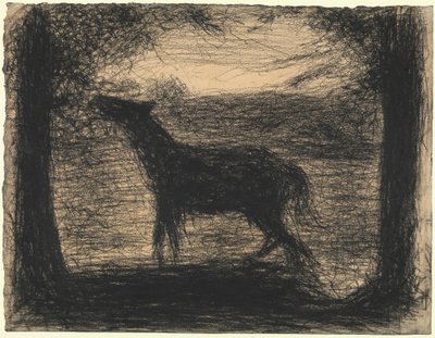 Źrebię (Le Poulain), 1882-83 (bajka ołówkiem na papierze wykładanym) autorstwa Georges Seurat