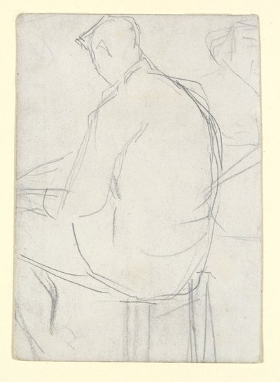 Mężczyzna siedzący na stołku autorstwa Georges Seurat