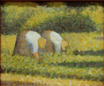 Chłopki w pracy autorstwa Georges Seurat