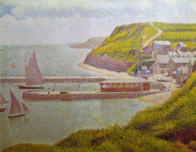 Porten-Bessin, port zewnętrzny, przypływ (Calvados) autorstwa Georges Seurat