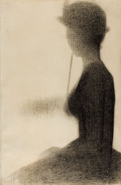 Siedząca kobieta z parasolem (studium do La Grande Jatte) autorstwa Georges Seurat