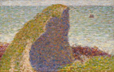 Studia dla Le Bec du Hoc, Grandcamp autorstwa Georges Seurat