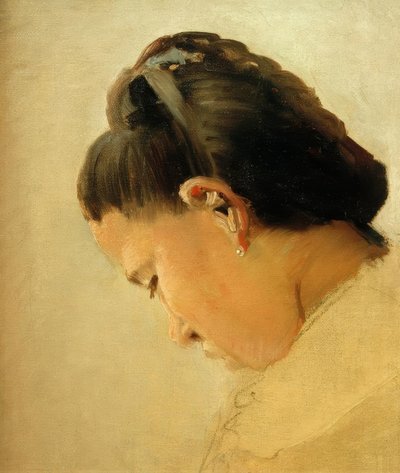 Tête de jeune fille (głowa młodej dziewczyny) autorstwa Georges Seurat