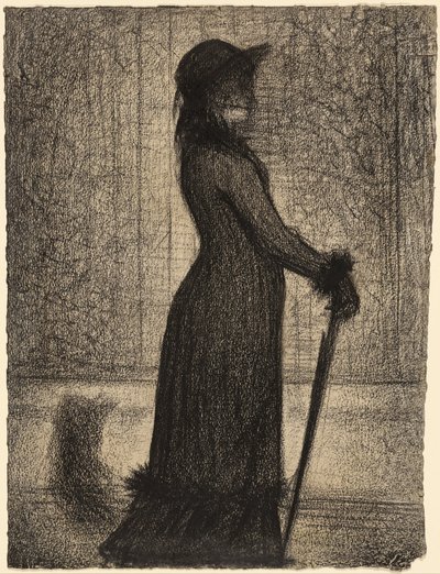 Kobieta spacerująca autorstwa Georges Seurat