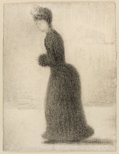 Kobieta z mufką autorstwa Georges Seurat