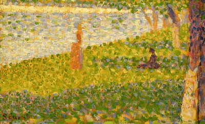 Kobiety na brzegu rzeki, studium dla La Grande Jatte, ok. 1885-86 autorstwa Georges Seurat