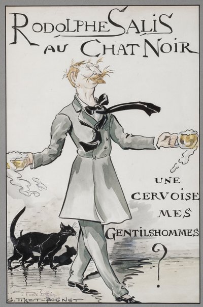 Rodolphe Salis z Czarnym Kotem, ok. 1930 r. 1890. autorstwa Georges Tiret Bognet