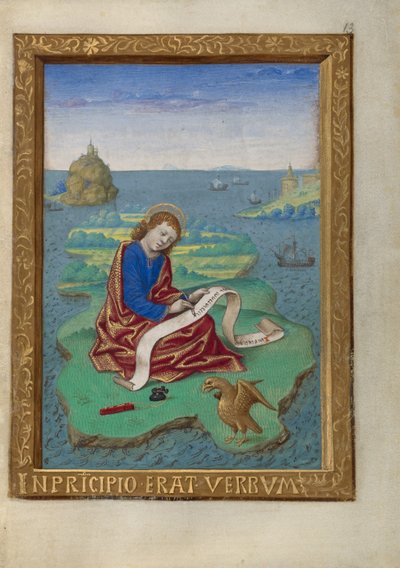 Święty Jan na Patmos autorstwa Georges Trubert