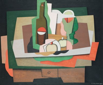Martwa natura na stole; Martwa natura na stole, 1925 autorstwa Georges Valmier