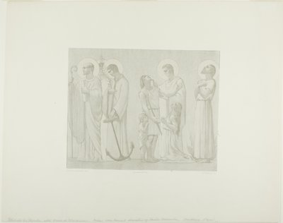 Legendarni święci Francji (fryz środkowy) autorstwa Georges William Thornley