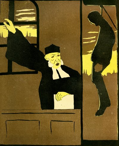 Belgijski sędzia skazujący człowieka na powieszenie, 1904 r. autorstwa Georges d 1878 1937 Ostoya