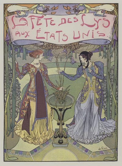 La Fete des Lys w Stanach Zjednoczonych (Festiwal Lilii w Stanach Zjednoczonych) autorstwa Georges de Feure