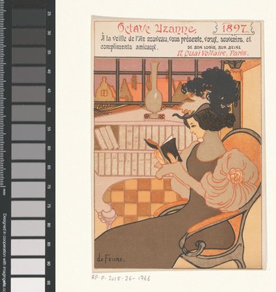 Życzenie noworoczne od Octave Uzanne na rok 1897 autorstwa Georges de Feure