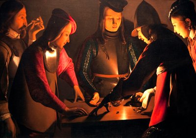 Gracze w kości autorstwa Georges de La Tour