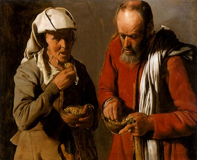 Jedzenie dla par chłopskich, 1621 autorstwa Georges de La Tour