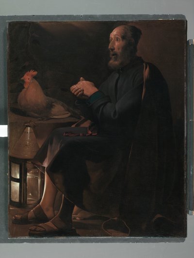 Święty Piotr skruszony, 1645 autorstwa Georges de La Tour