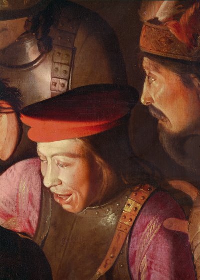 Odmowa św. Piotra, 1650 (detal 6279) autorstwa Georges de La Tour