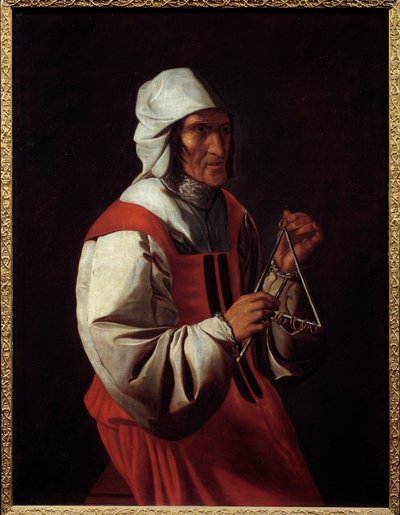 Gracz trójkąta. Obraz Georgesa De La Toura (1593-1652) autorstwa Georges de La Tour