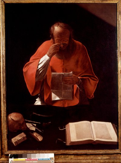 Reprezentacja św. Hieronima czytająca Obraz Georgesa de la Tour autorstwa Georges de La Tour