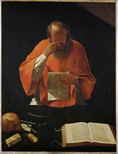 Saint Jerome lisant - czytanie Saint Jerome ... autorstwa Georges de La Tour