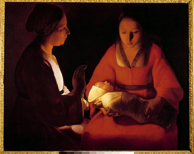 Nowo narodzone dziecko (Nowo narodzone dziecko). Obraz Georgesa De La Toura (1593-1652) autorstwa Georges de La Tour