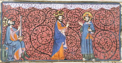 Wizje Karola Wielkiego Drogi Mlecznej i Jakuba, z Chroniques de France ou de St Denis, XIV wiek (22690449466) autorstwa Georgia Levan Ramishvili from Tbilisi
