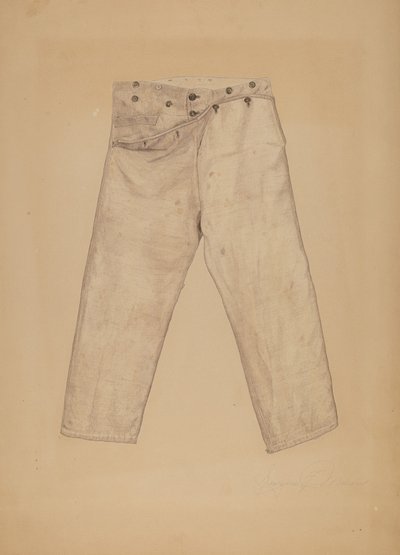 Bryczesy samodziałowe autorstwa Georgine E. Mason
