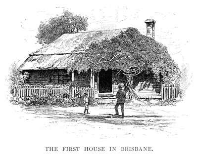 „Pierwszy dom w Brisbane”, Australia, 1886. autorstwa Georgius