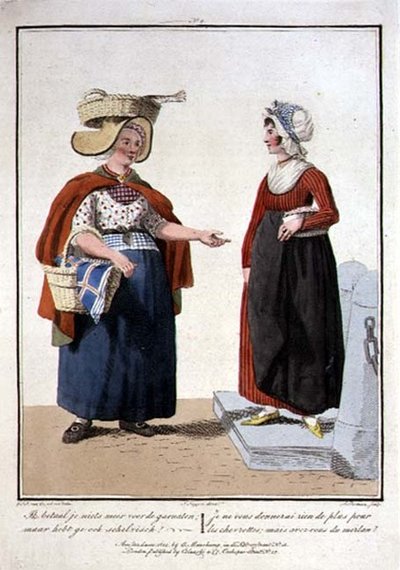 Sprzedawcy ryb, grawerowane przez L. Portman autorstwa Georgius Jacobus Johannes van (after) Os