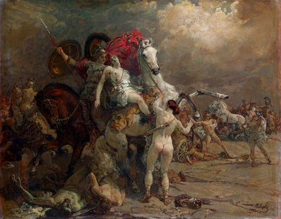Ranna wojowniczka Camille autorstwa Georgiy Konstantinovich Savitsky